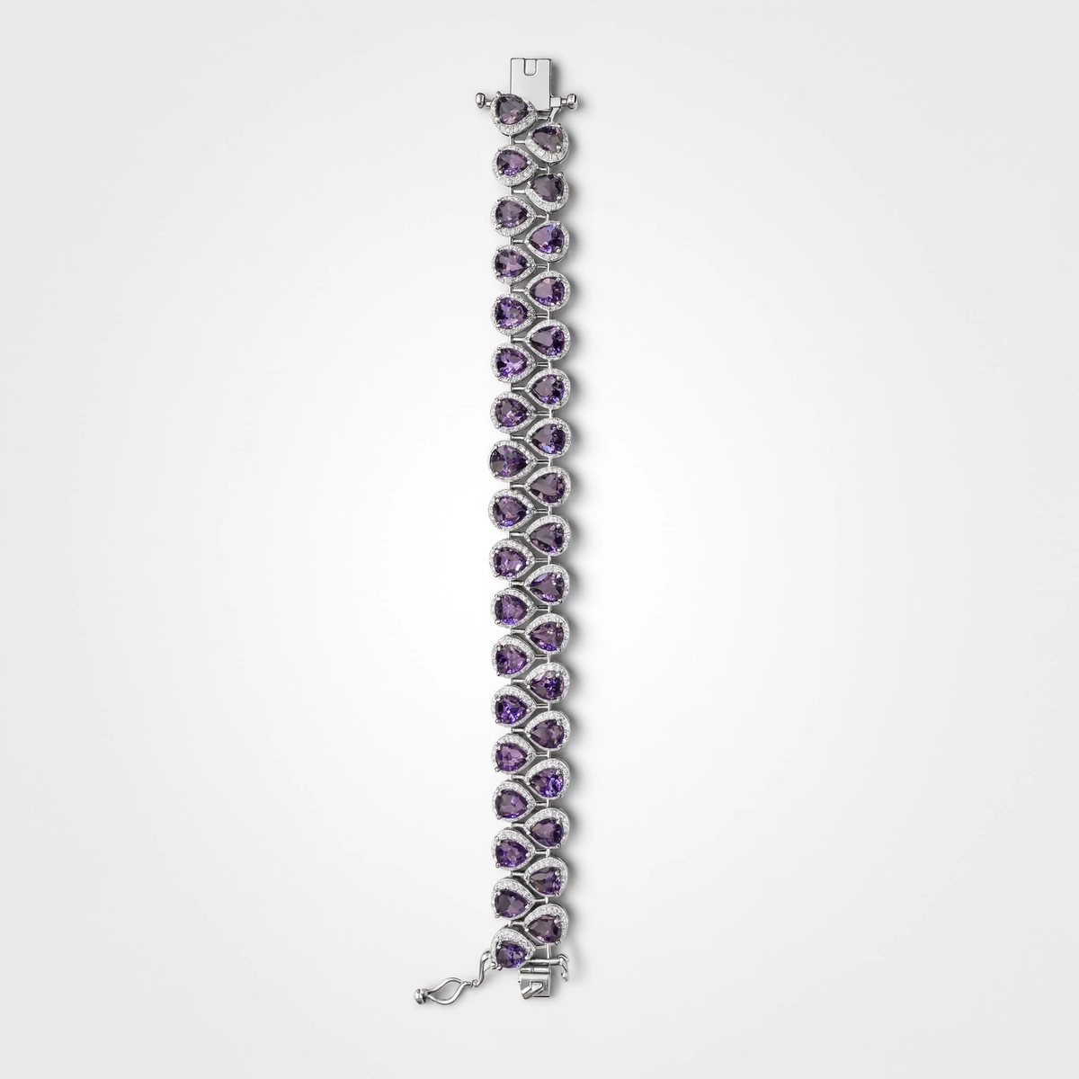 Amethyst Royale Diamond Halo Bracelet