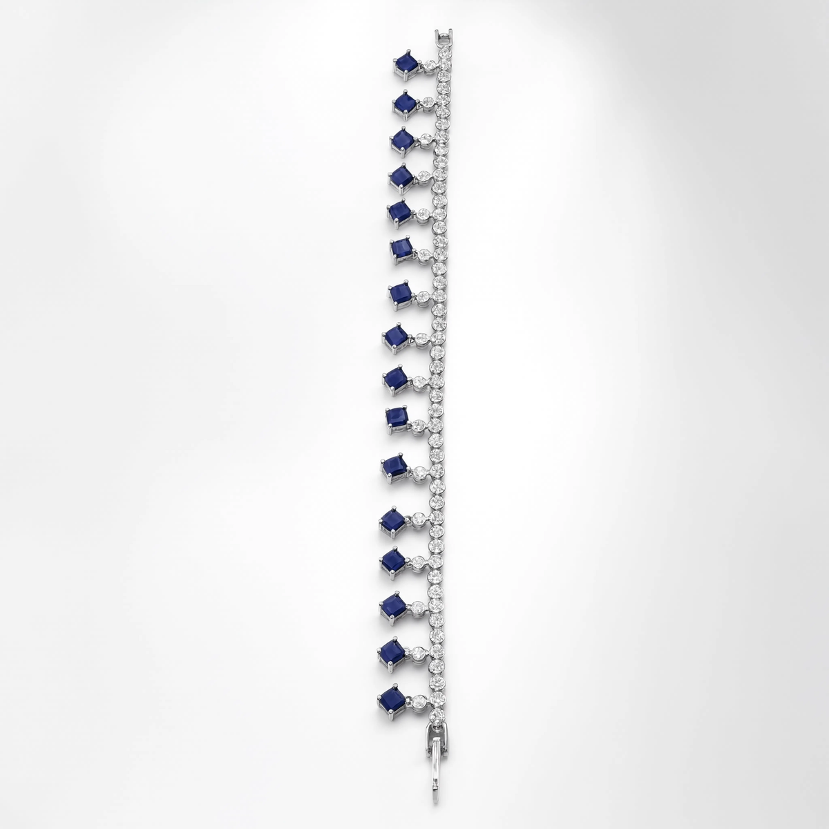 Sapphire Diamond Drop Tennis Bracelet