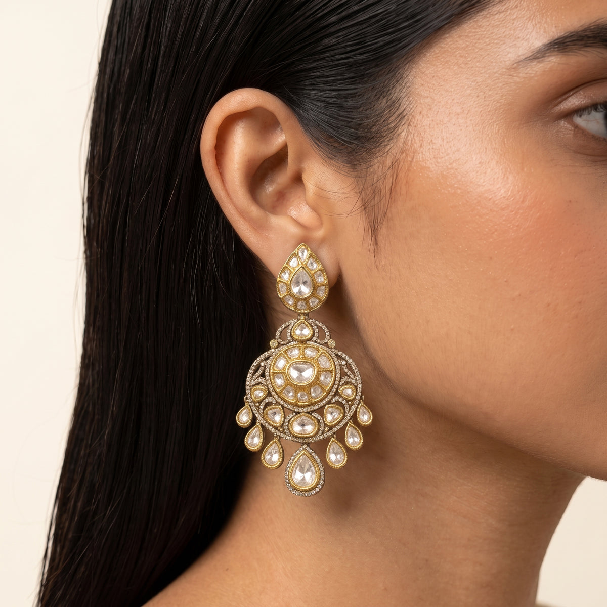Maharani Kundan Polki Bridal Necklace Set