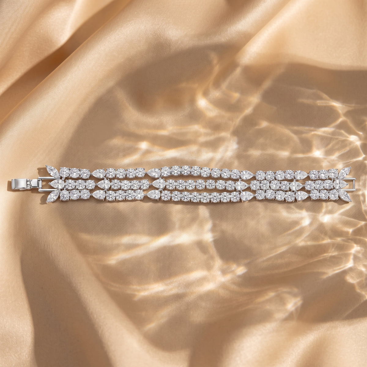Valencia Diamond Triple Row Tennis Bracelet