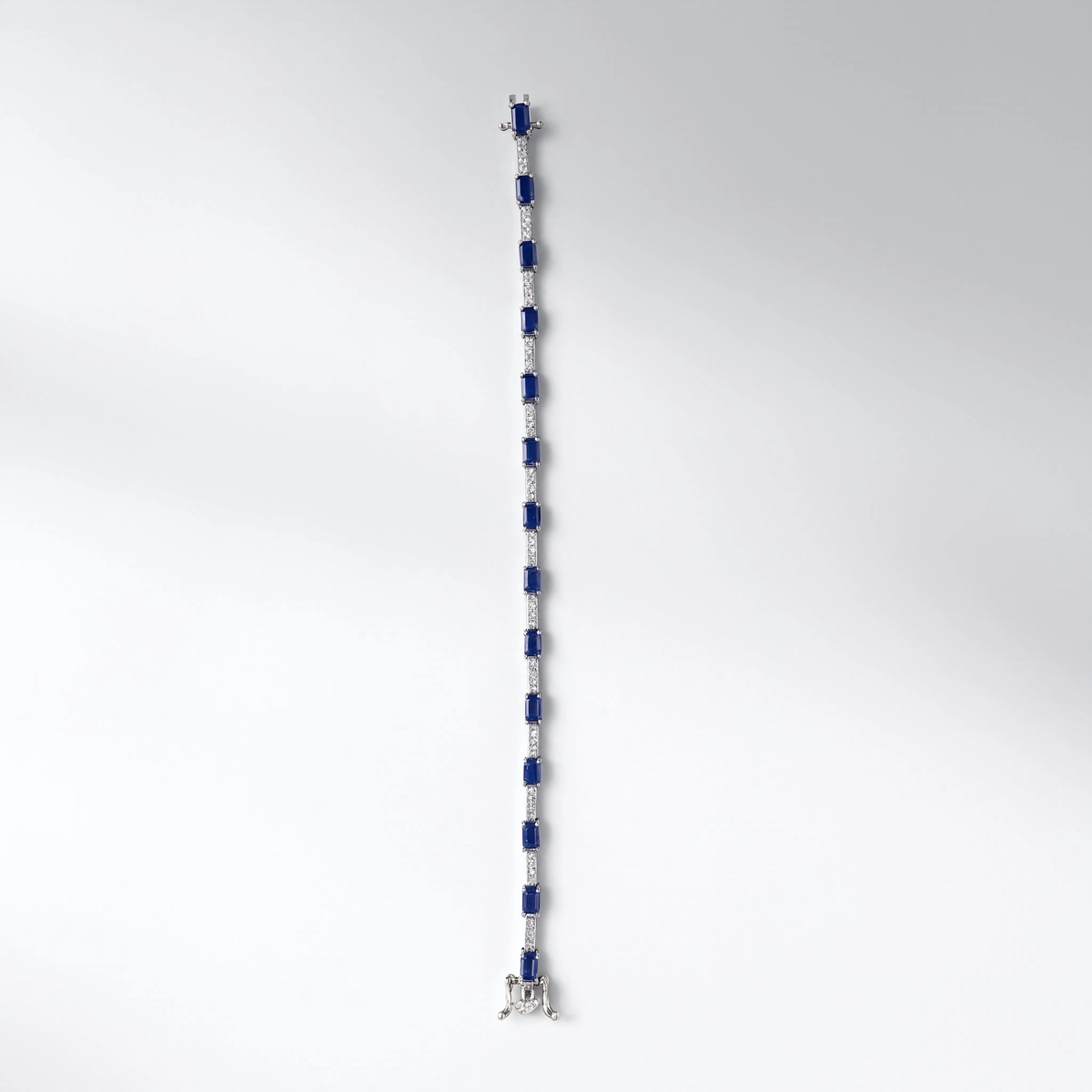 Celestial Sapphire Diamond Tennis Bracelet
