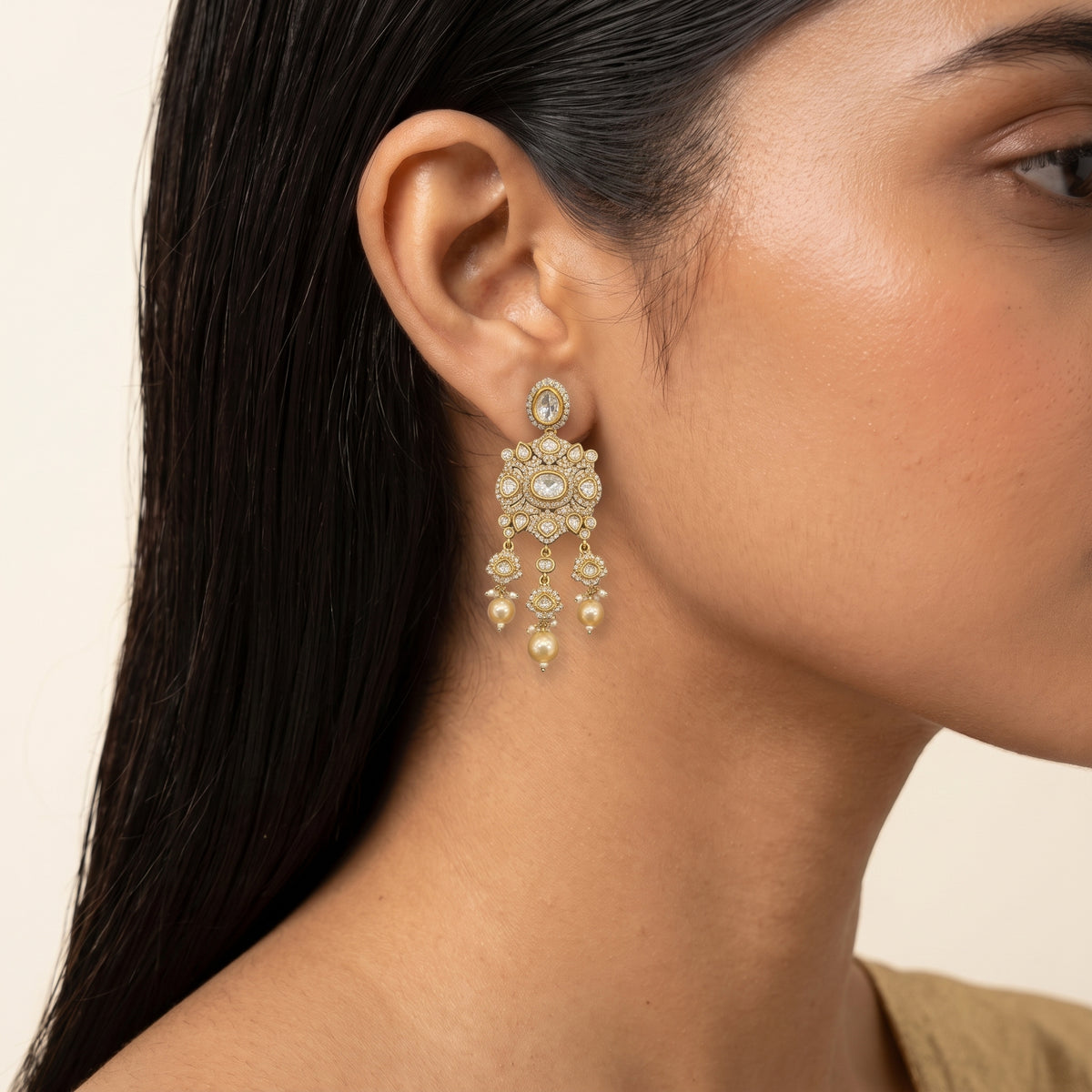 Noor Pearl Kundan Heritage Necklace Set