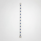 Sapphire Diamond Teardrop Line Bracelet