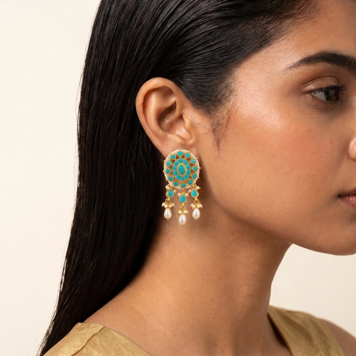 Firoza Pearl Heritage Choker Set