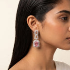 Rosavelle Pink Diamond Link Necklace Set