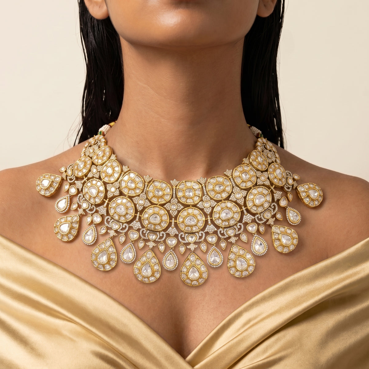 Maharani Kundan Polki Bridal Necklace Set