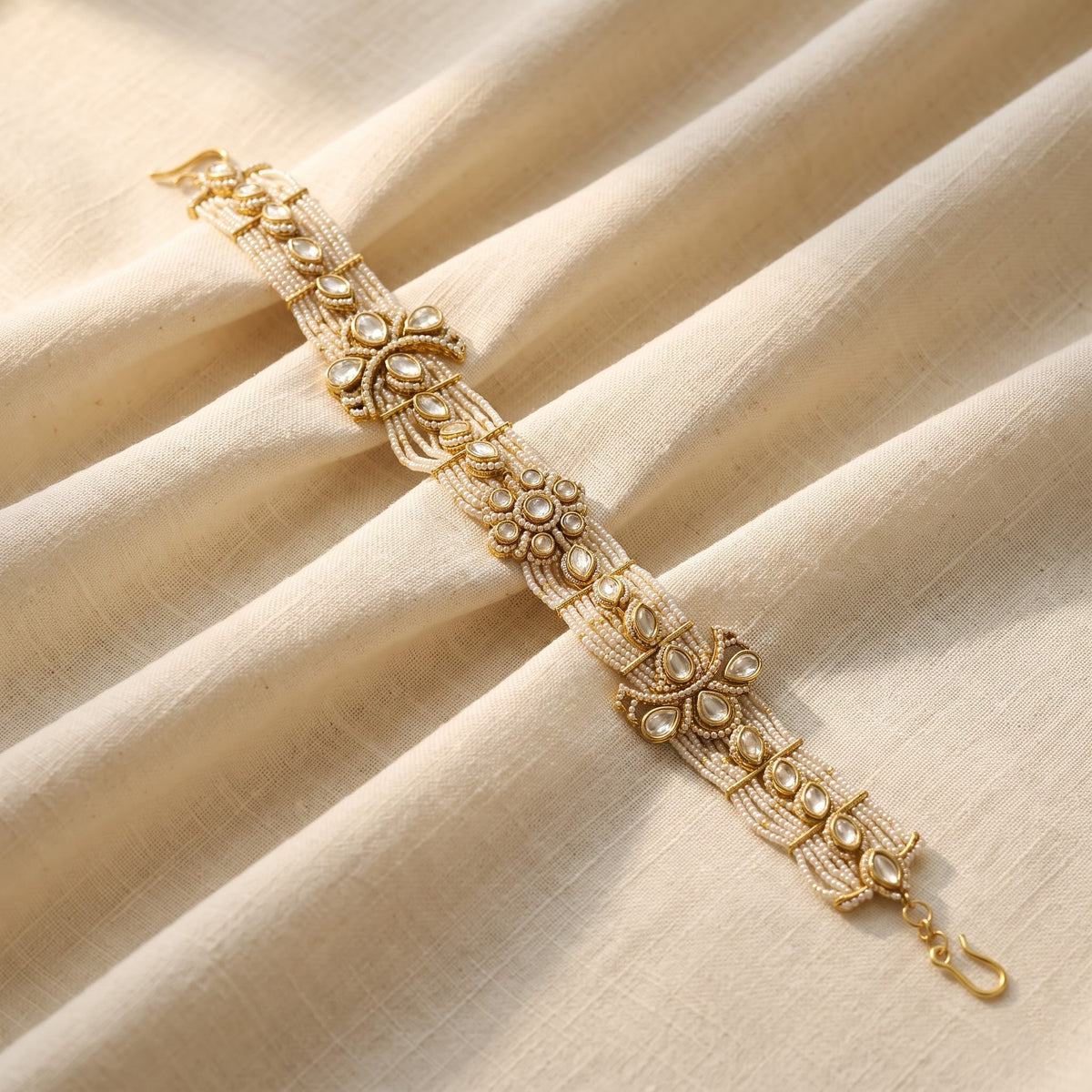 Noor Pearl Kundan Bridal Mathapatti
