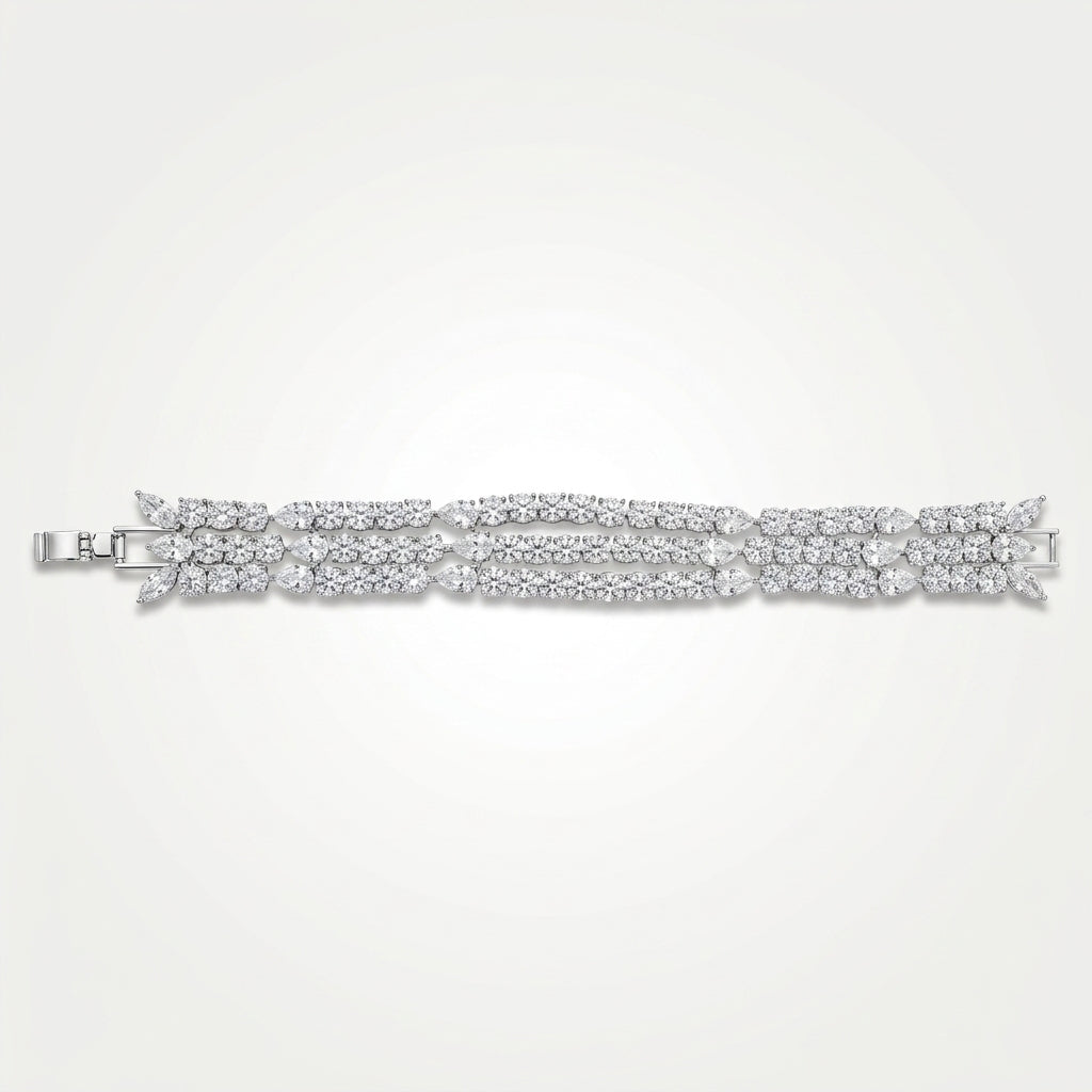 Valencia Diamond Triple Row Tennis Bracelet