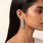 Valencia Diamond Floral Tassel Necklace Set