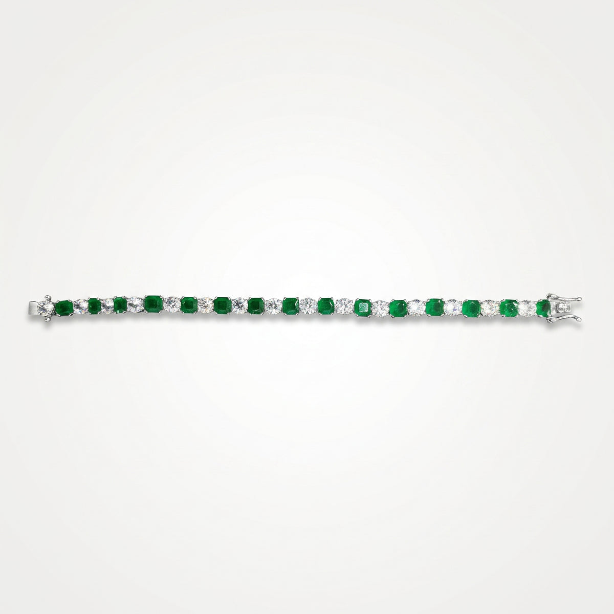 Emerald Radiance Diamond Tennis Bracelet