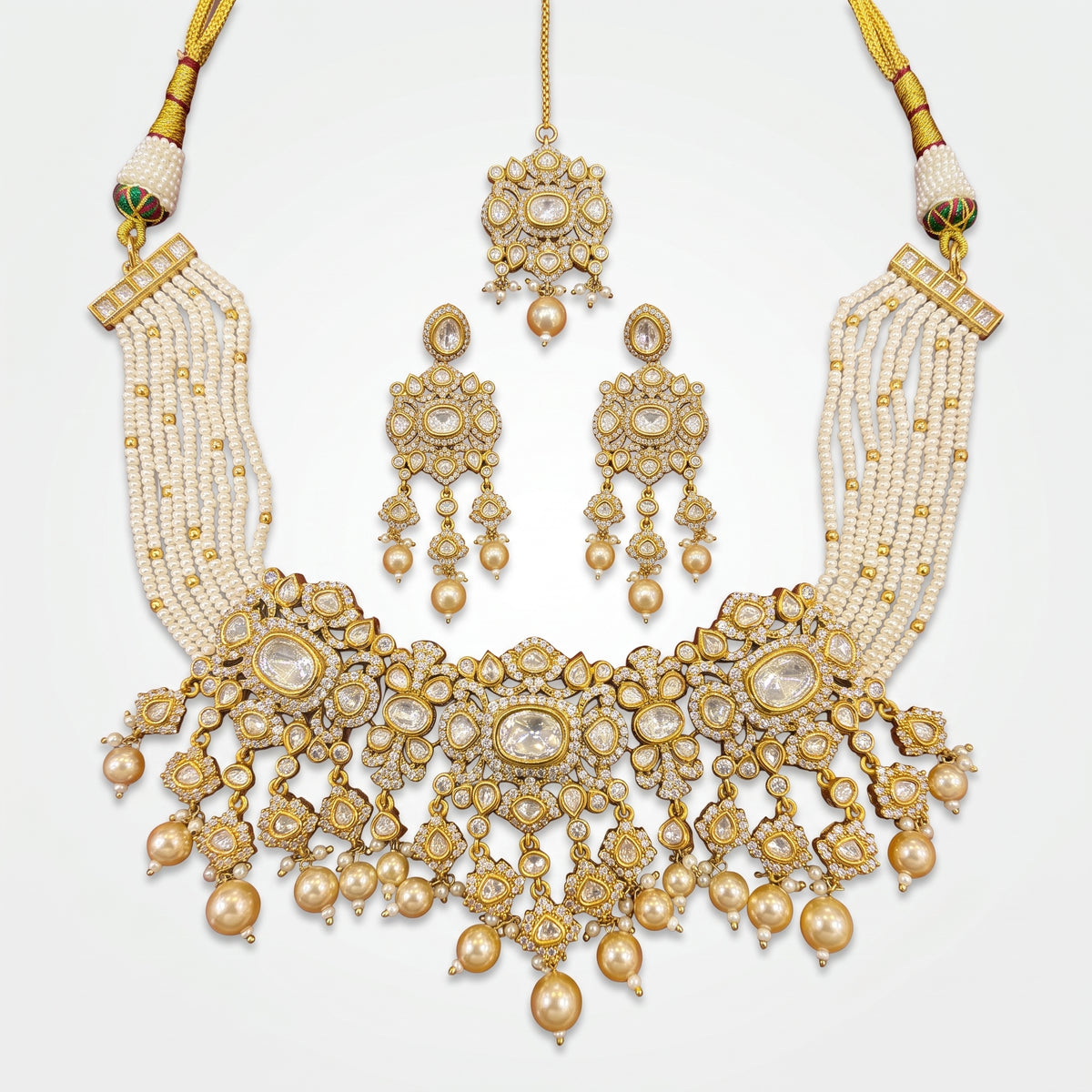 Noor Pearl Kundan Heritage Necklace Set