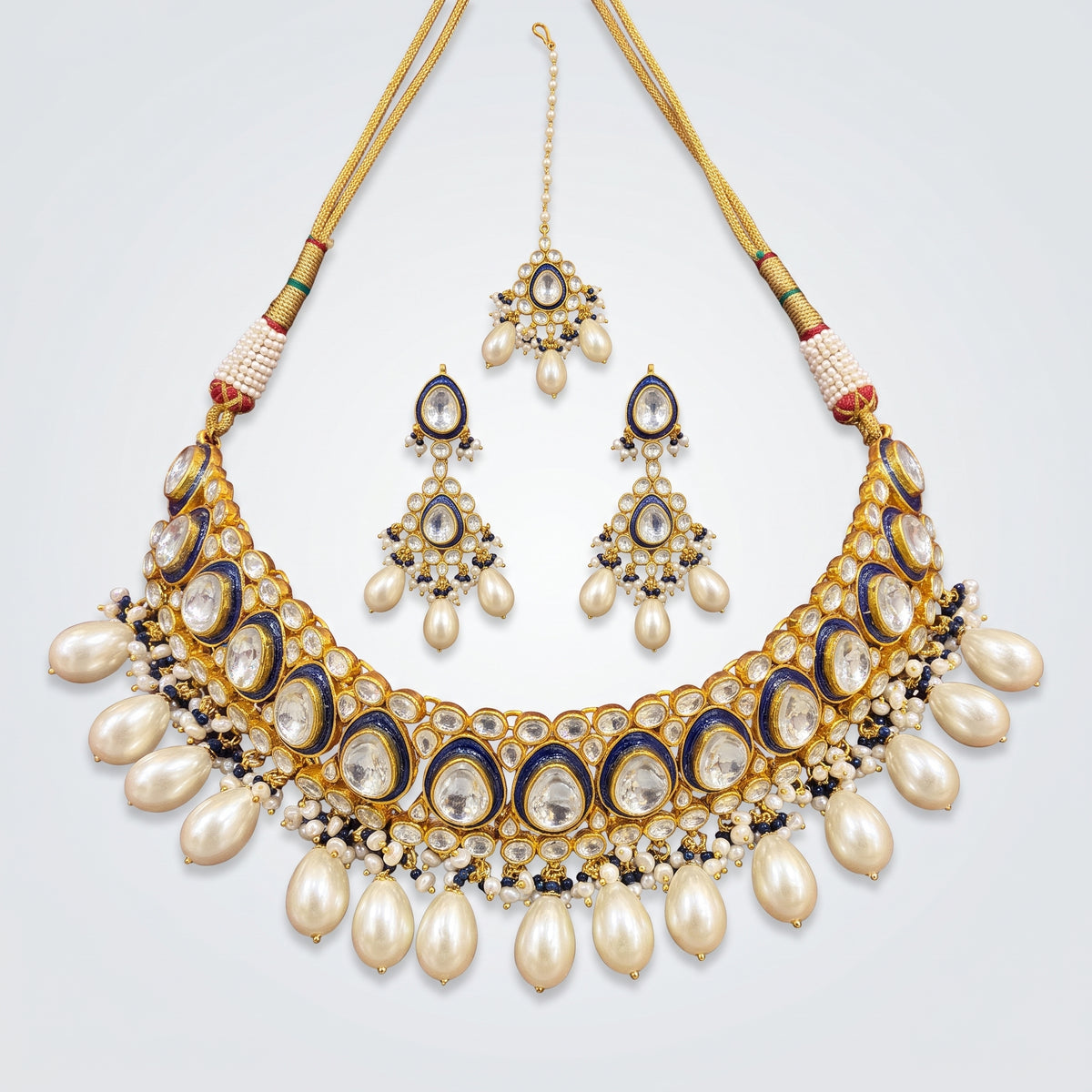 Neelam Kundan Pearl Bridal Choker Set