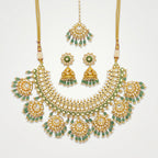 Panna Kundan Jhumka Heritage Necklace Set