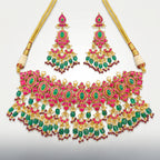 Rani Emerald Kundan Bridal Choker Set