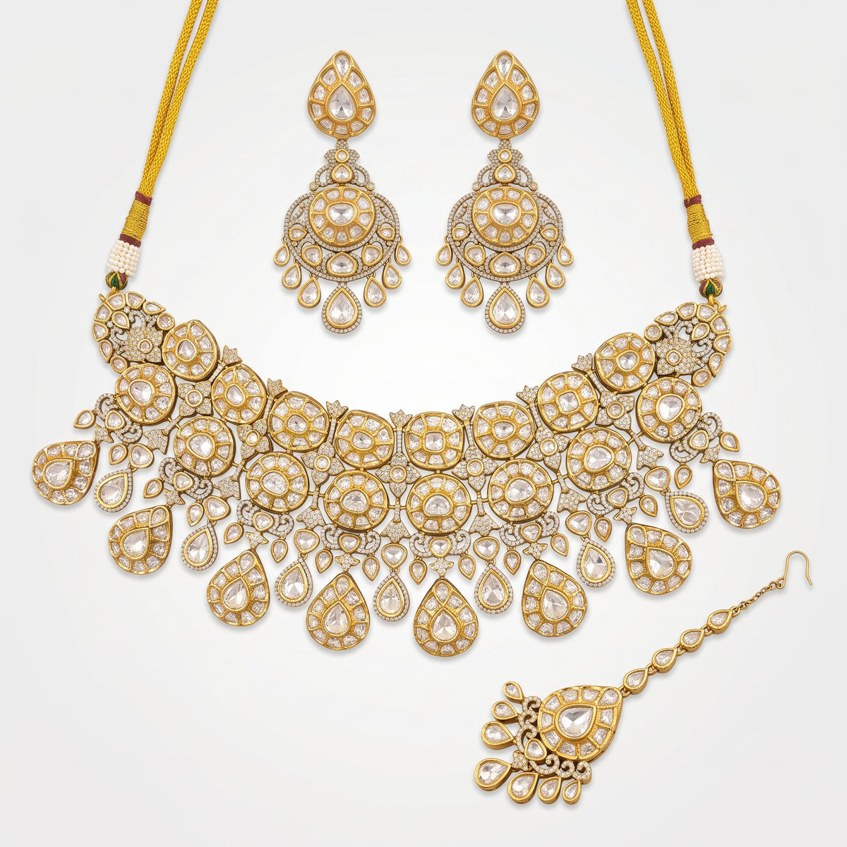 Maharani Kundan Polki Bridal Necklace Set