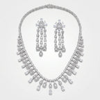 Aurelia Diamond Baguette Cascade Necklace Set