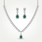 Emerald Eclat Diamond Teardrop Necklace Set