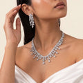 Florenza Diamond Floral Cascade Necklace Set