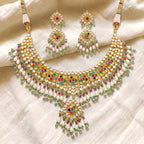 Navratna Kundan Pearl Heritage Choker Set