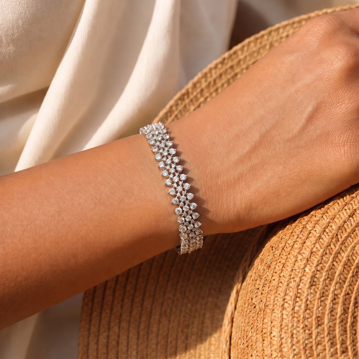 Amara Diamond Cascade Statement Bracelet