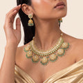 Panna Kundan Jhumka Heritage Necklace Set