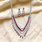 Ravelle Ruby Diamond Layered Necklace Set
