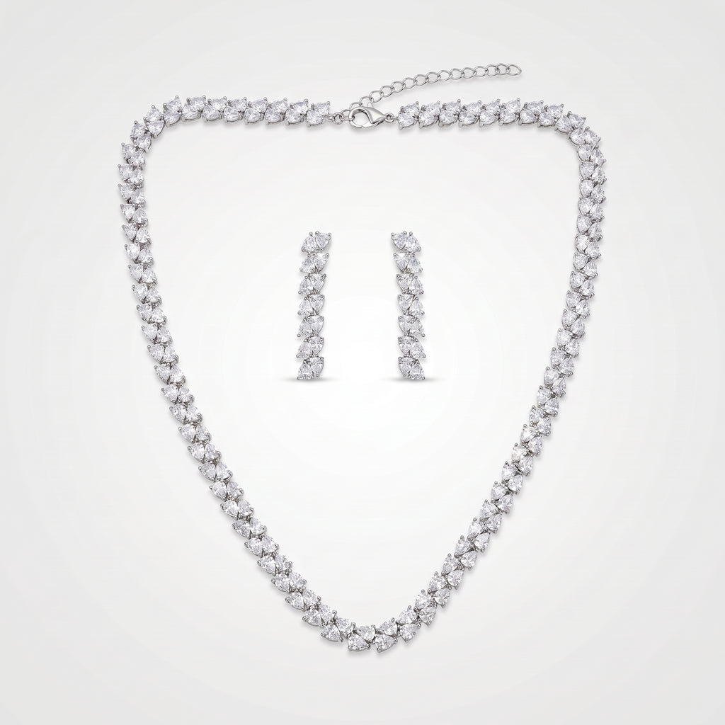 Alina Diamond Classic Tennis Necklace Set