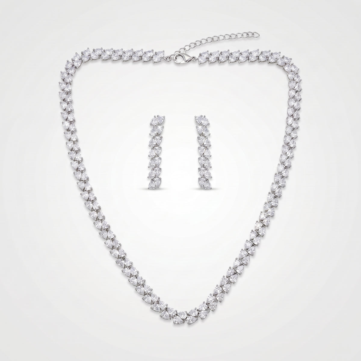 Alina Diamond Classic Tennis Necklace Set