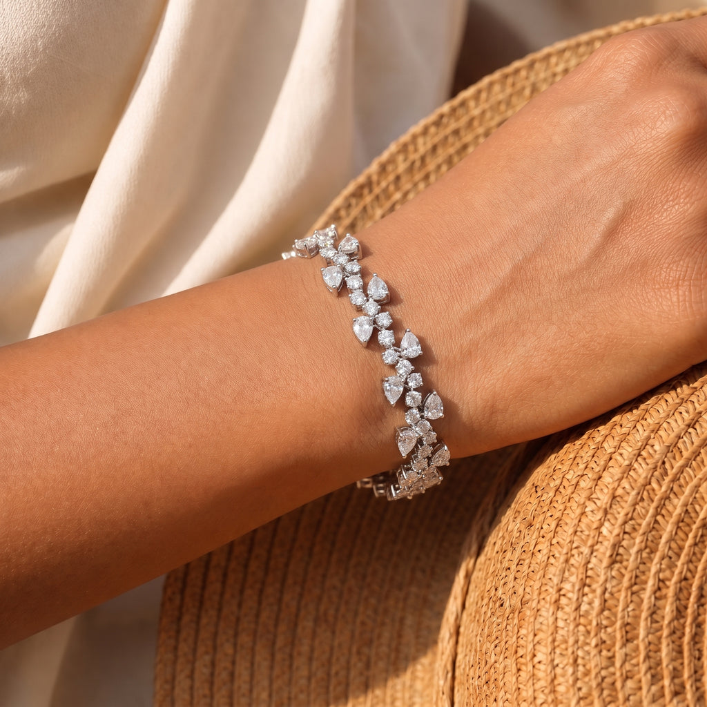 Eliana Diamond Floral Vine Bracelet