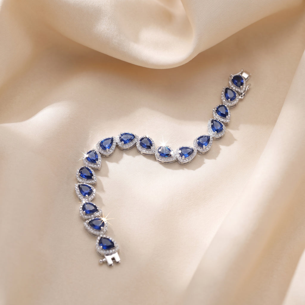 Sapphire Oval Tennis Bracelet