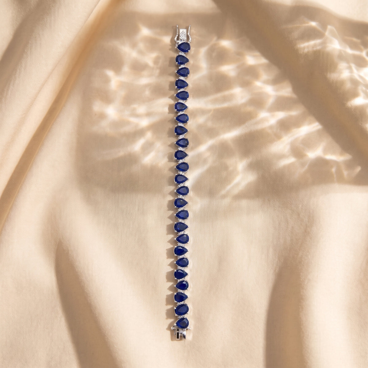 Sapphire Teardrop Tennis Bracelet