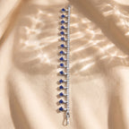 Sapphire Diamond Drop Tennis Bracelet