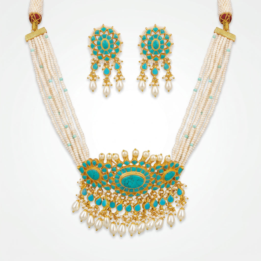 Firoza Pearl Heritage Choker Set
