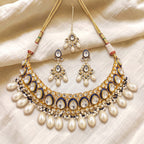 Neelam Kundan Pearl Bridal Choker Set