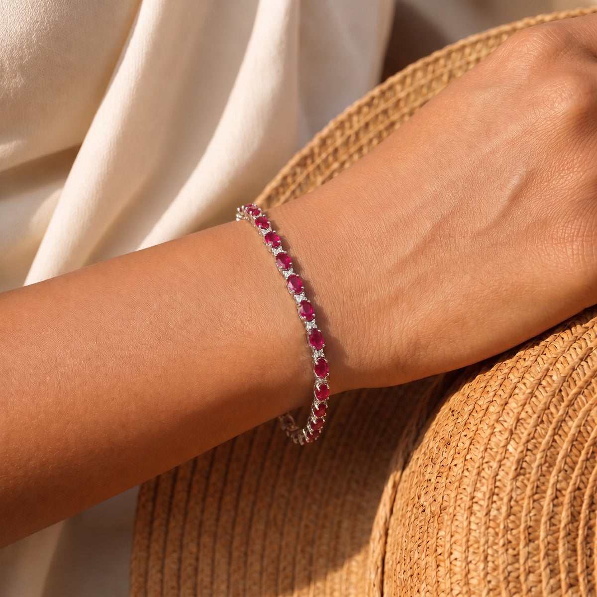 Ruby Grace Diamond Tennis Bracelet