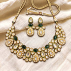 Emerald Kundan Maharani Necklace Set