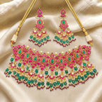Rani Emerald Kundan Bridal Choker Set