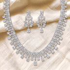 Celestia Diamond Teardrop Statement Necklace Set