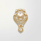Royal Polki Kundan Teardrop Heritage Brooch