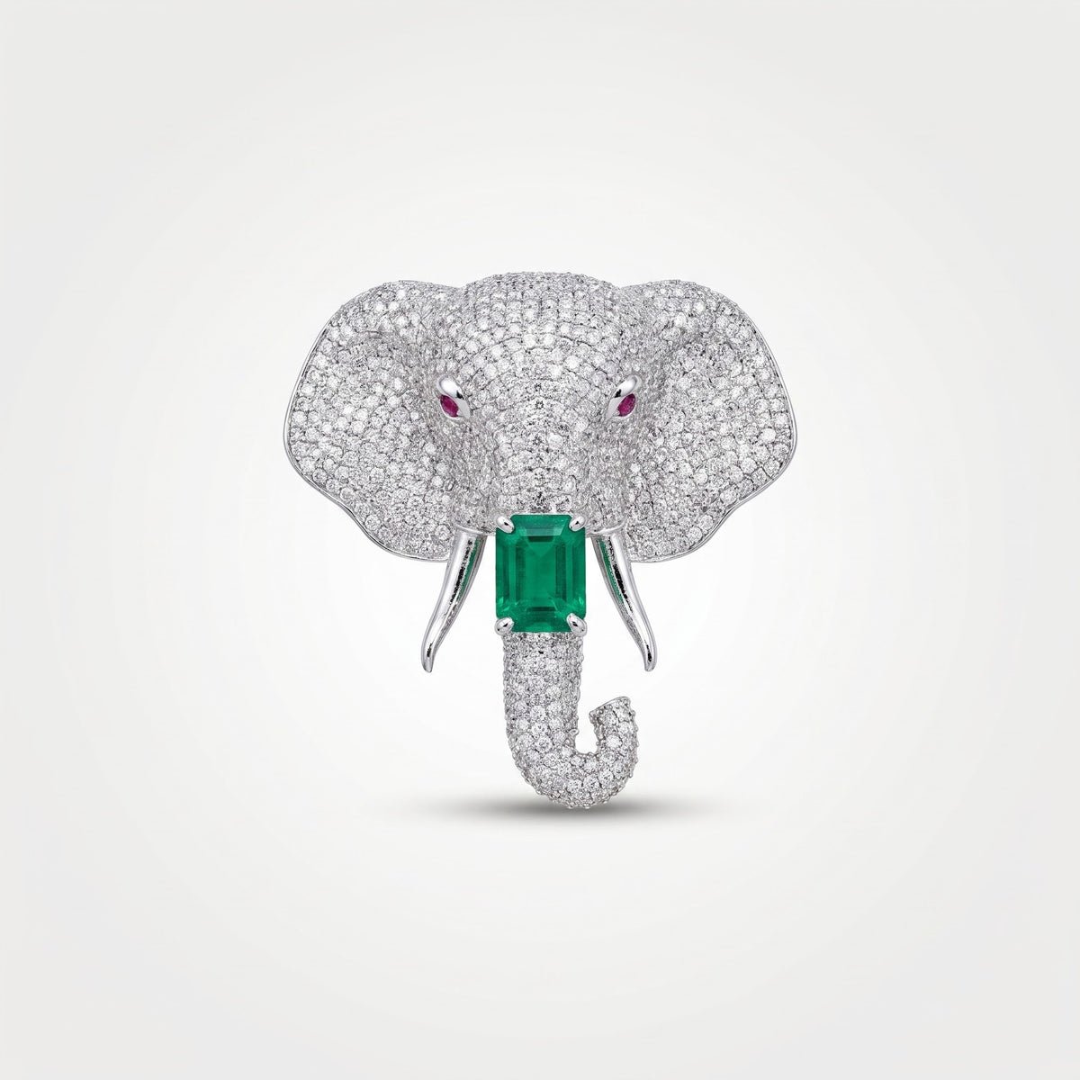 Gajraj Emerald Diamond Statement Brooch