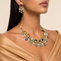 Rangrez Navratna Kundan Pearl Necklace Set