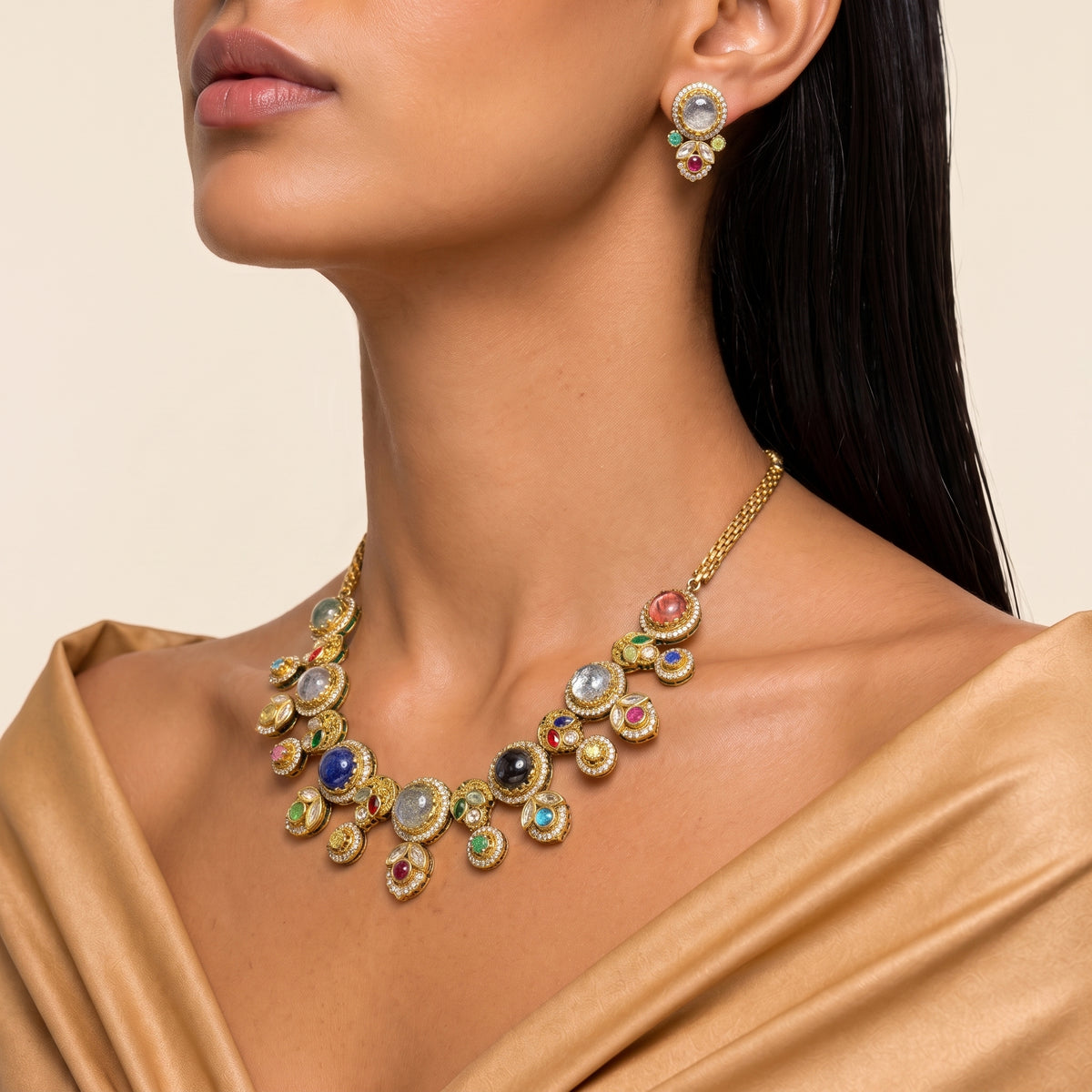 Navrangi Heritage Polki Necklace Set