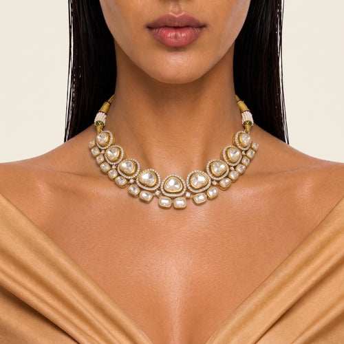 Aarini Kundan Polki Collar Necklace Set