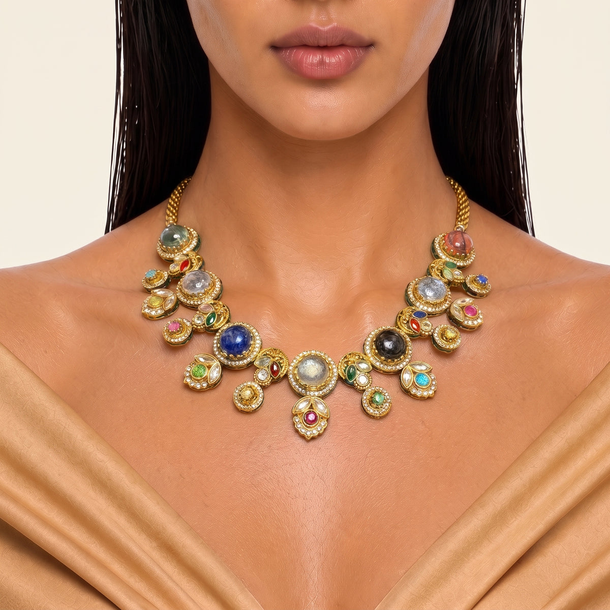 Navrangi Heritage Polki Necklace Set