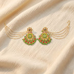 Royal Emerald Ruby Kundan Pearl Sahara Earrings