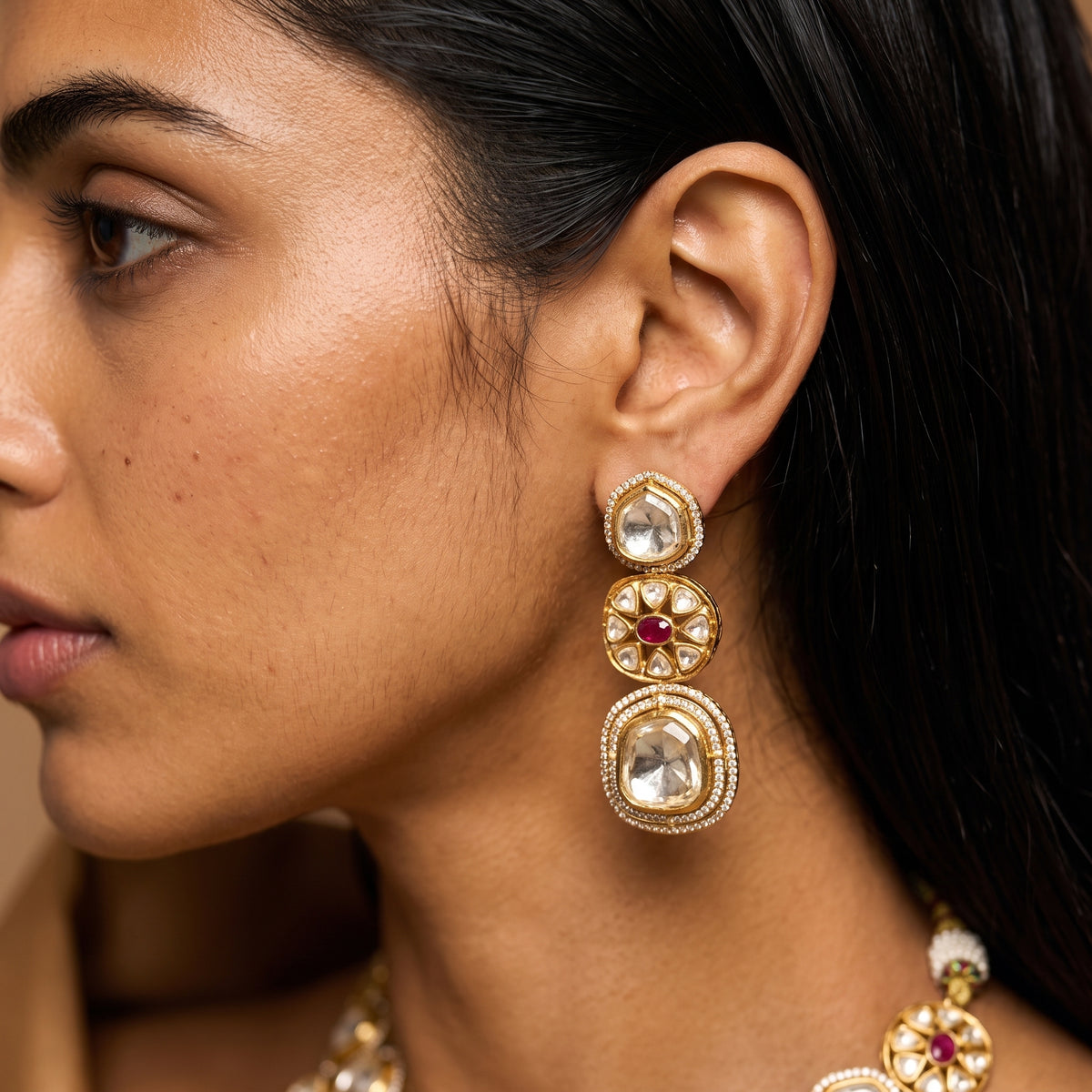 Padmika Ruby Kundan Heritage Necklace Set